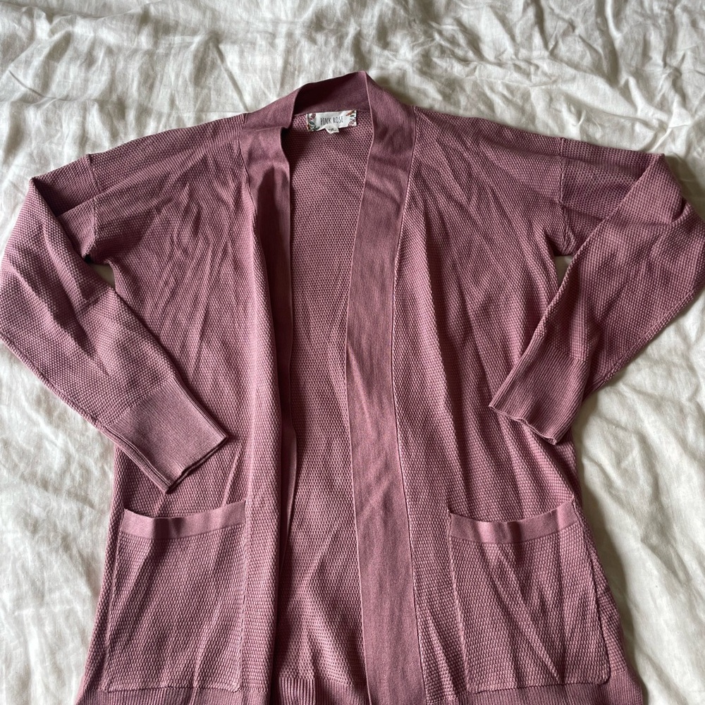 Women's Pink Knit Cardigan